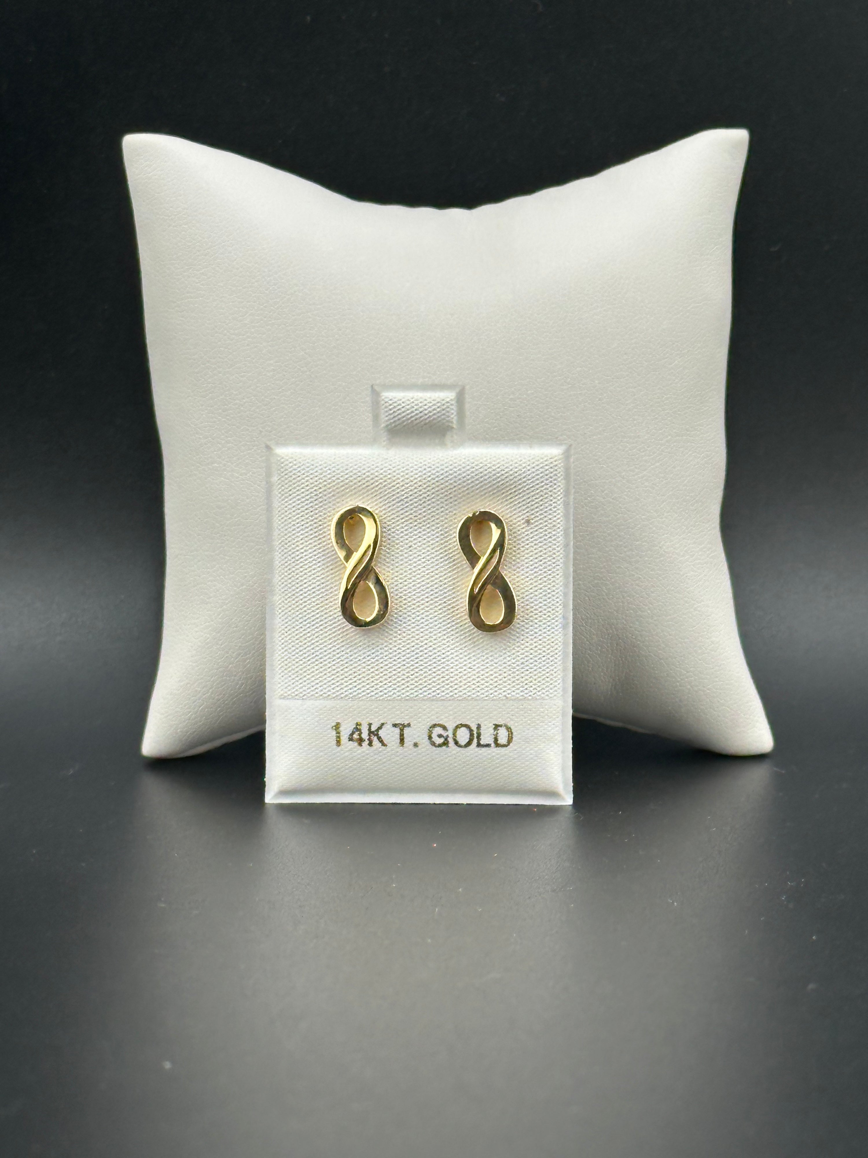 14k Solid gold Infinity Earrings