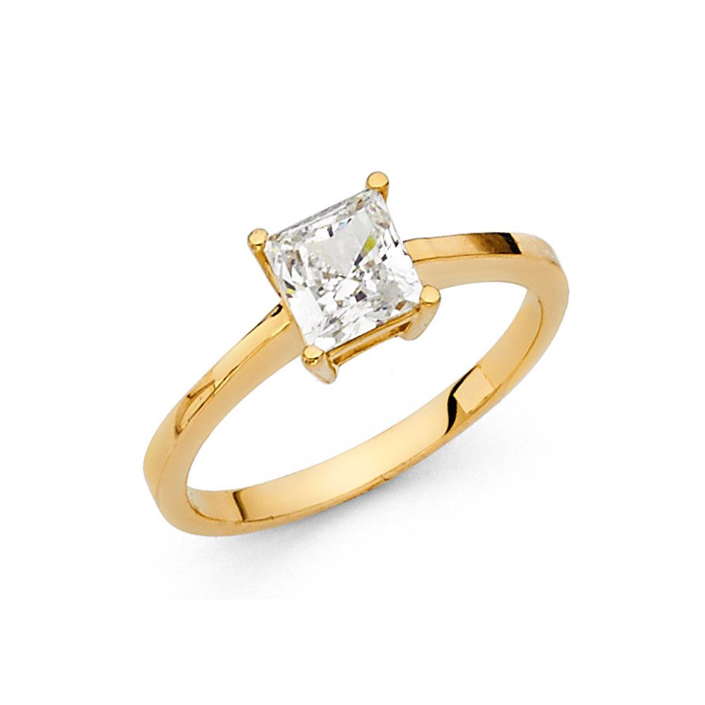 14KY CZ Engagement Ring