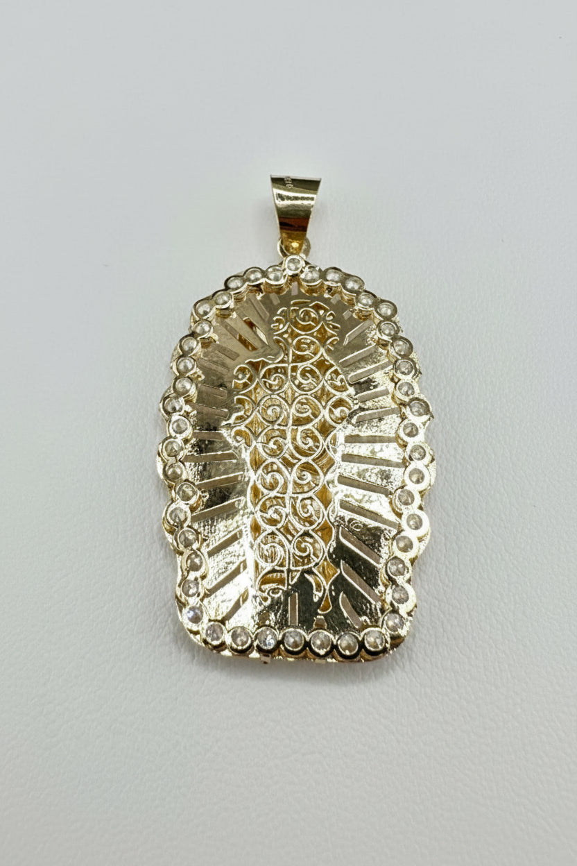 14kt Gold Saint Jude Pendant Two-Tone - White and Yellow Gold