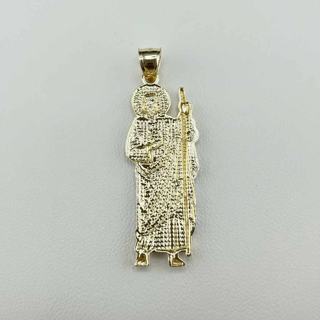 14K Two-Tone Gold Saint Jude Pendant
