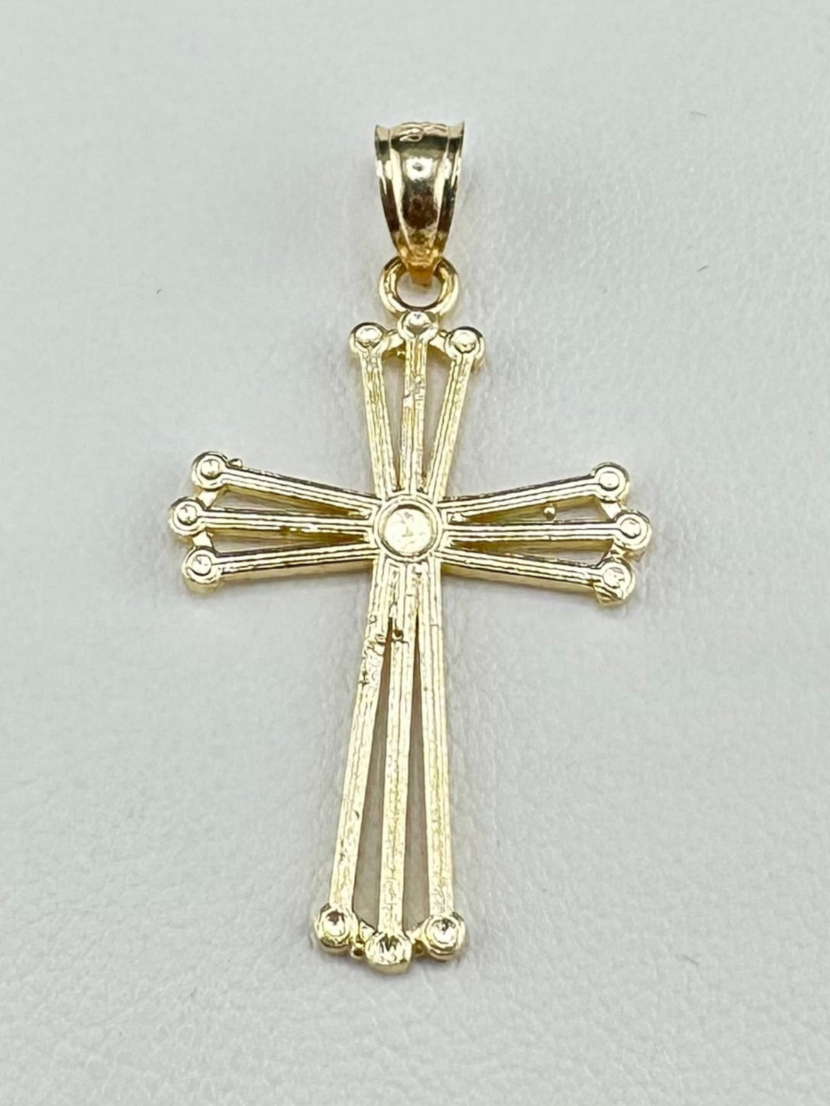 14K Two-Tone Gold Crucifix Pendant