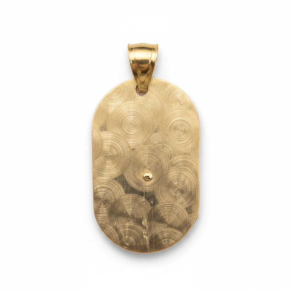 14K Gold Christ Medal Pendant