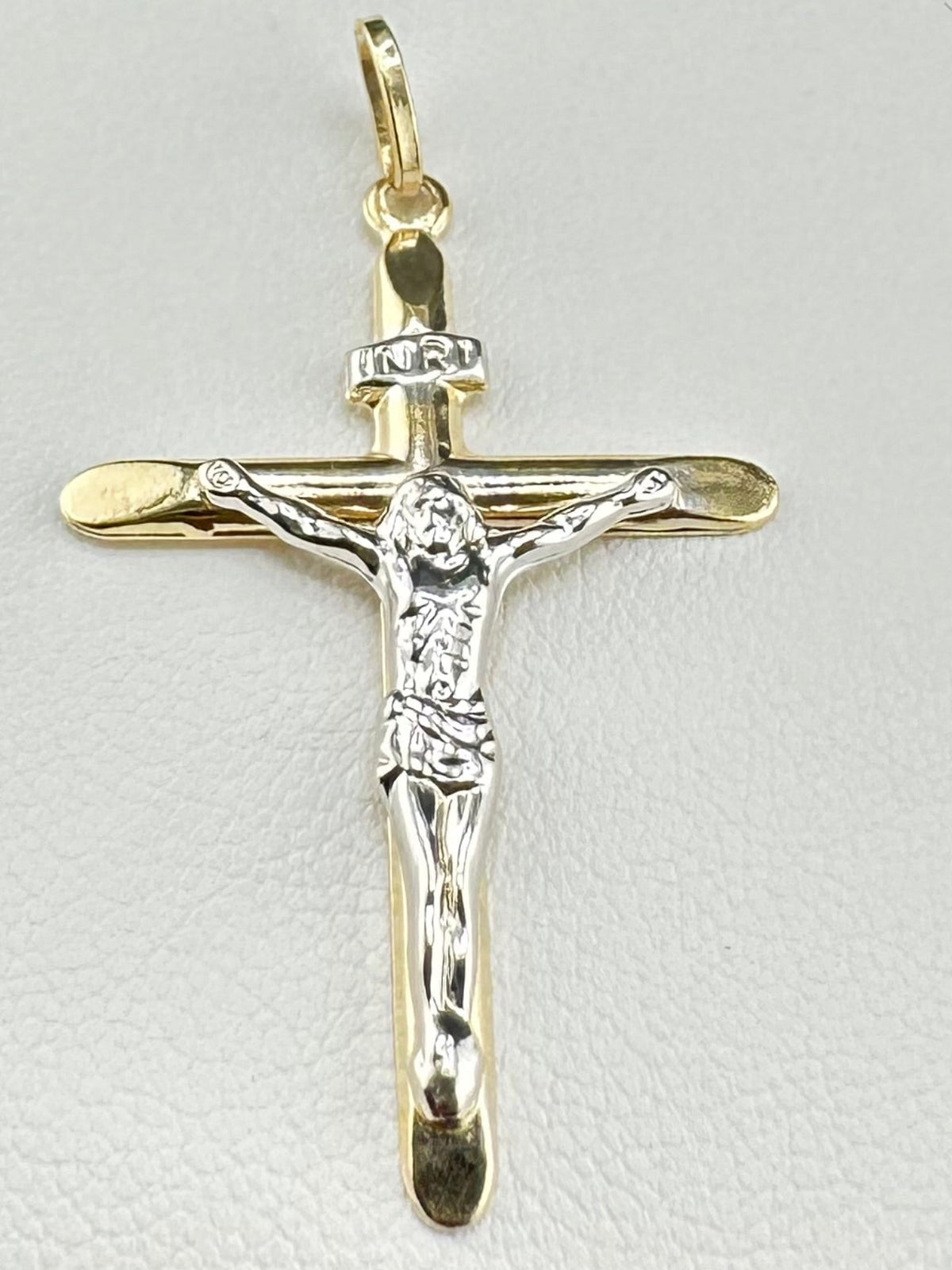 14kt Two-Tone Gold Jesus Crucifix Pendant