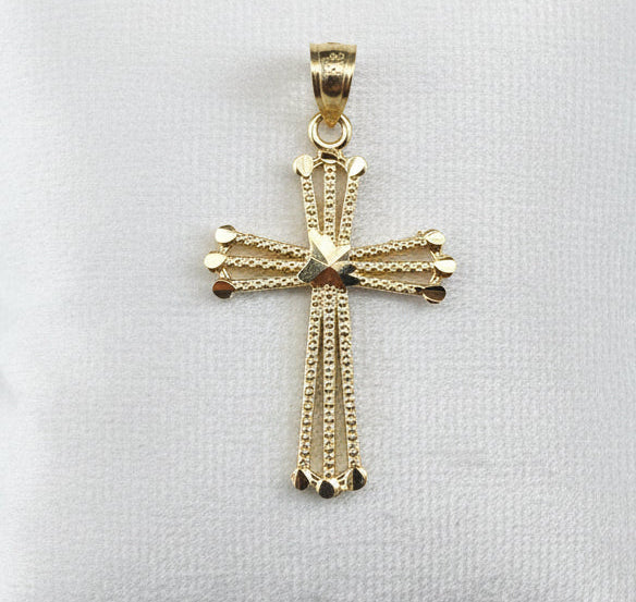14K Two-Tone Gold Crucifix Pendant