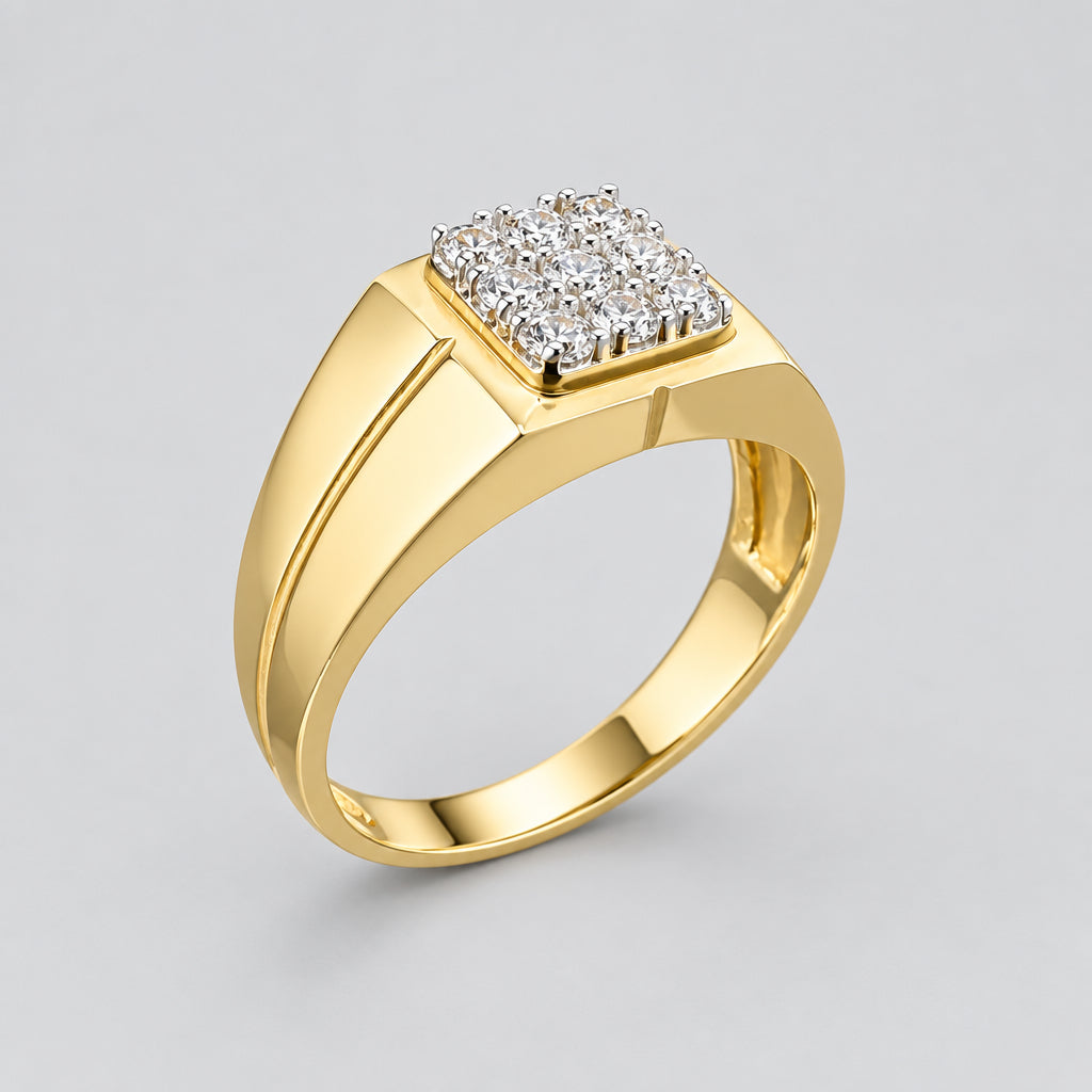 Two-Tone 14K Gold Virgin of Guadalupe Ring