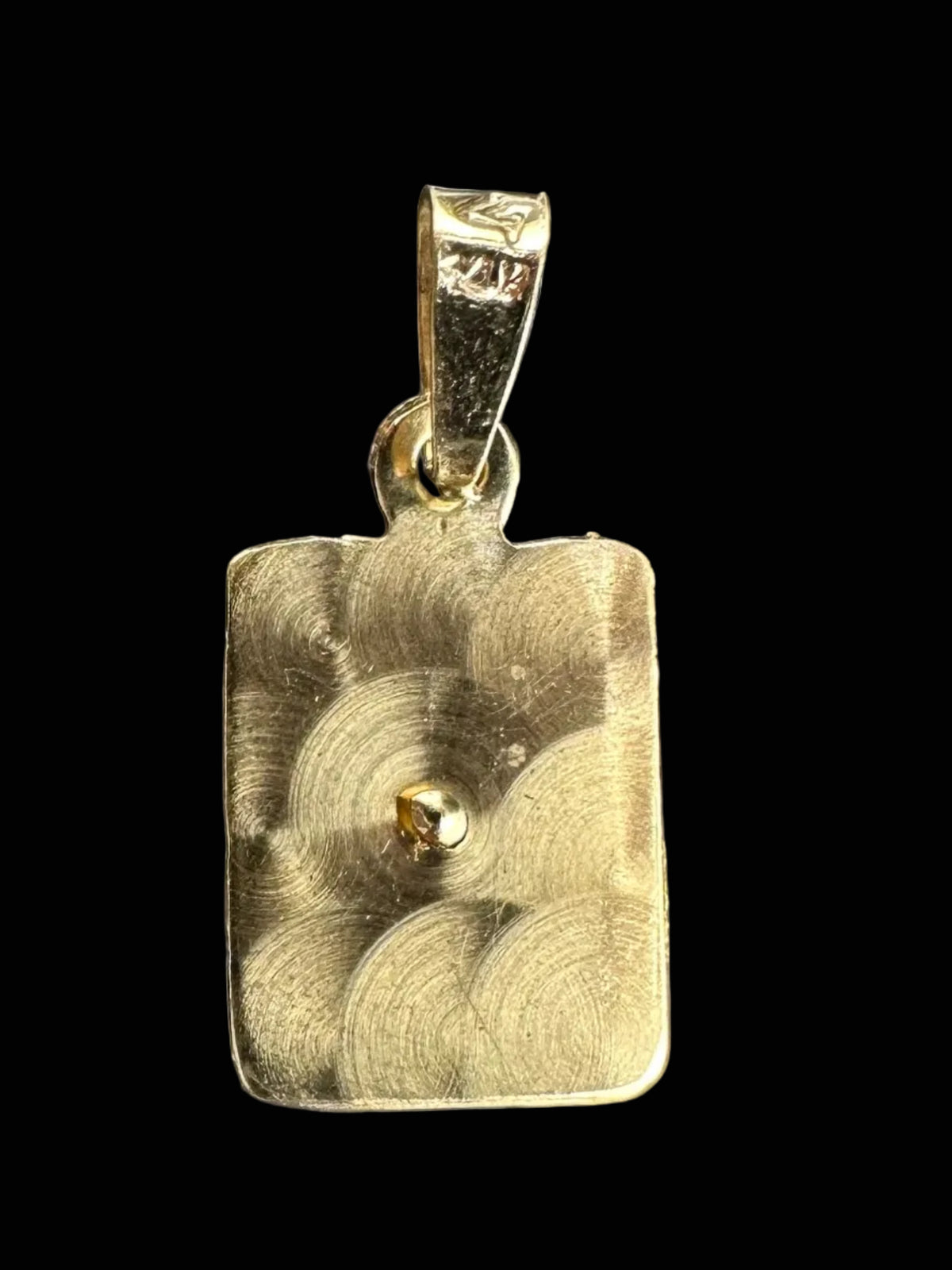 14K Gold Virgin of Guadalupe Rectangular Medal