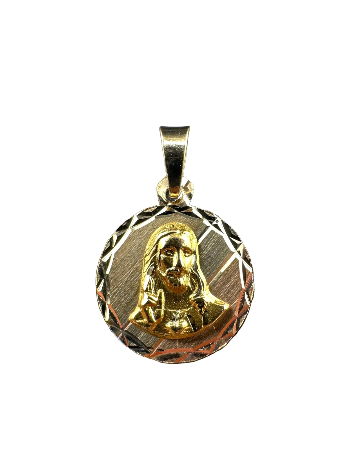 14K Three-Tone Virgin of Guadalupe Medal