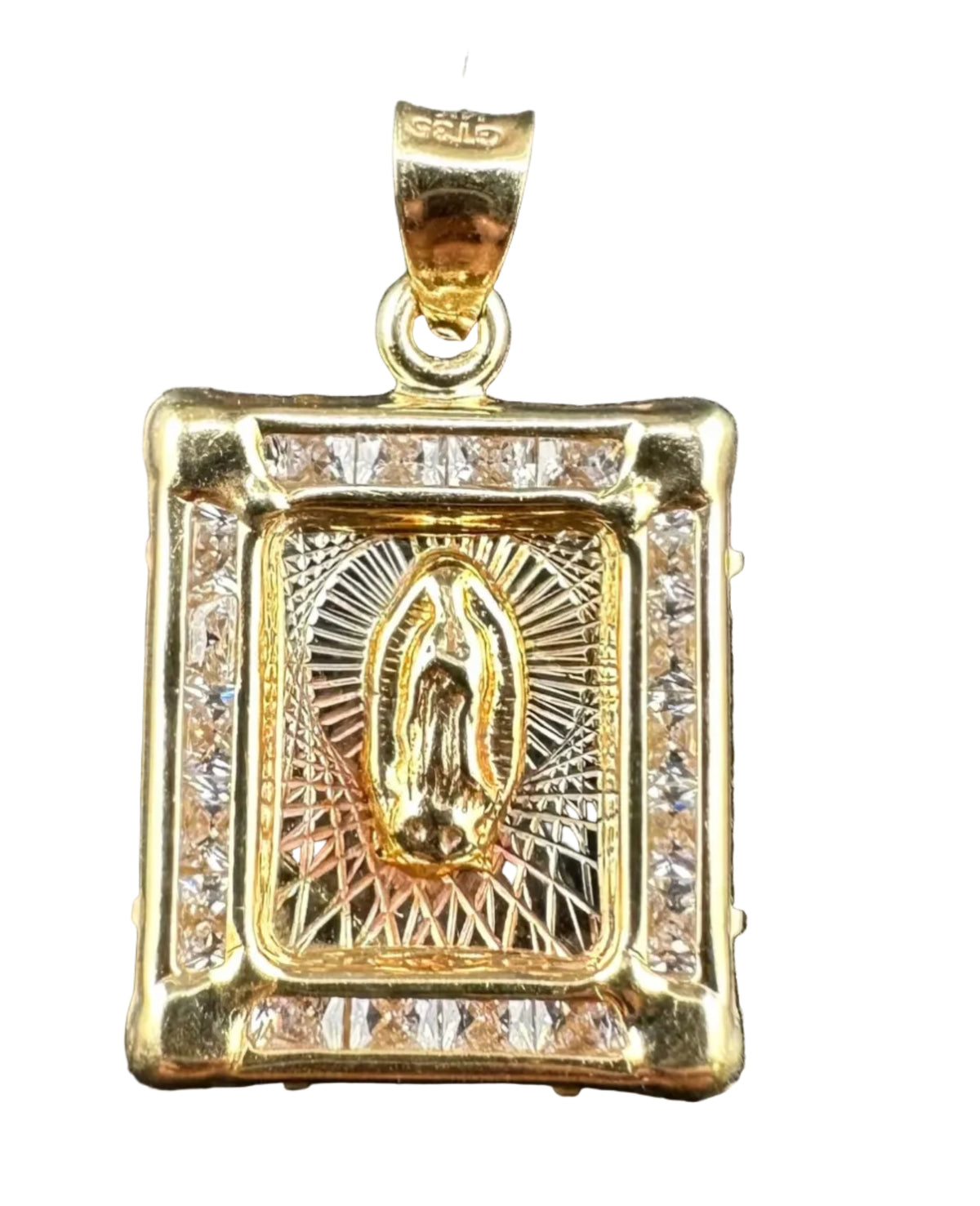 14K Two-Tone Gold Virgin of Guadalupe Medal