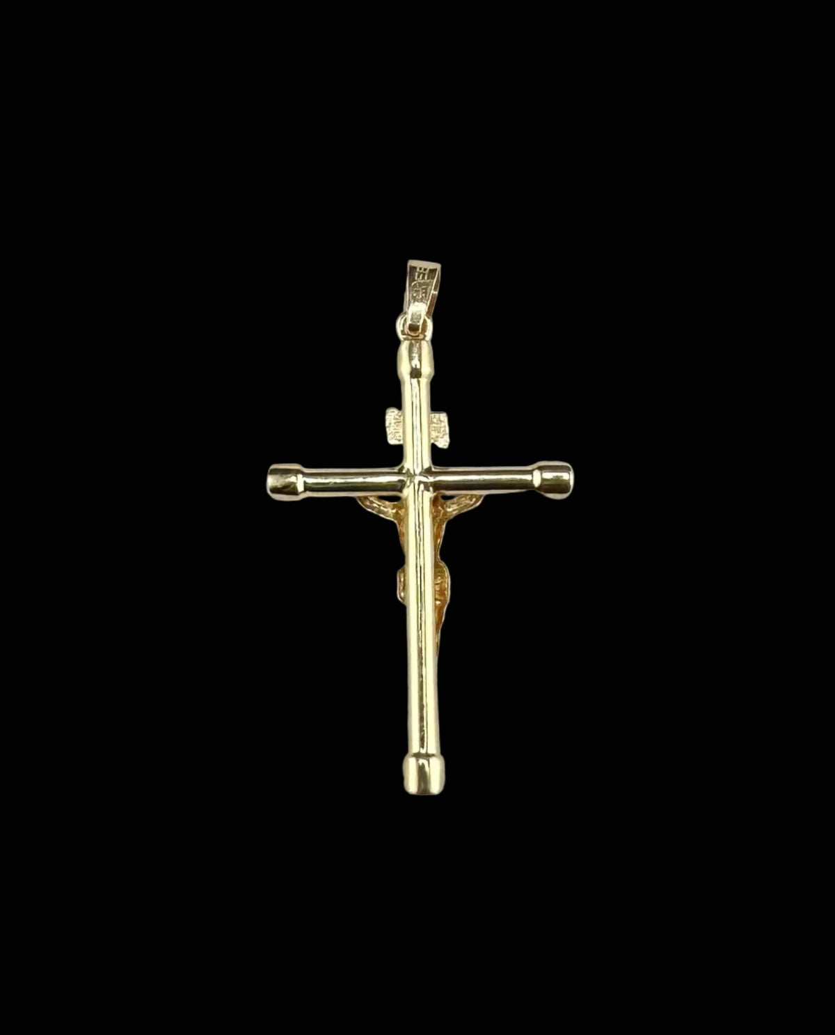 14K Two-Tone Gold Jesus Crucifix Pendant