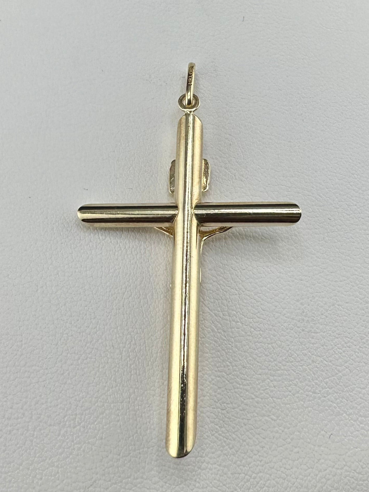 14K Gold Hollow Jesus Crucifix Pendant