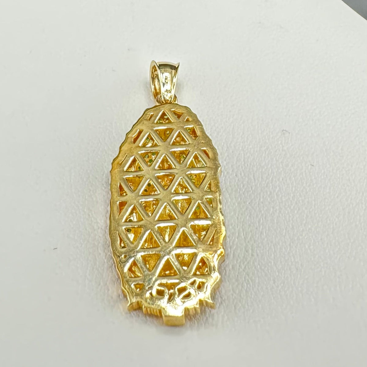 14kt Gold Virgin of Guadalupe Medal with Cubic Zirconia