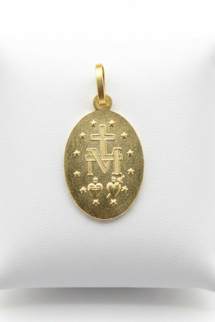 Miraculous Medal in 14K Gold