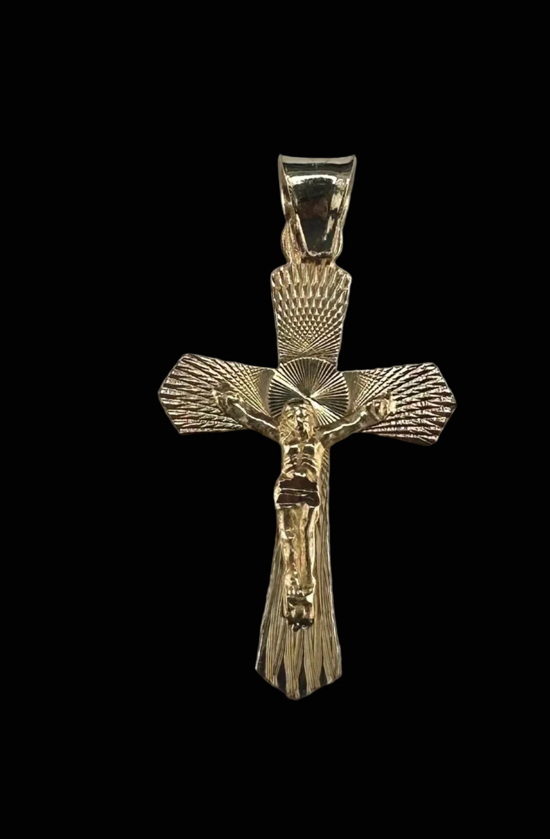 14K Gold Crucifix Pendant