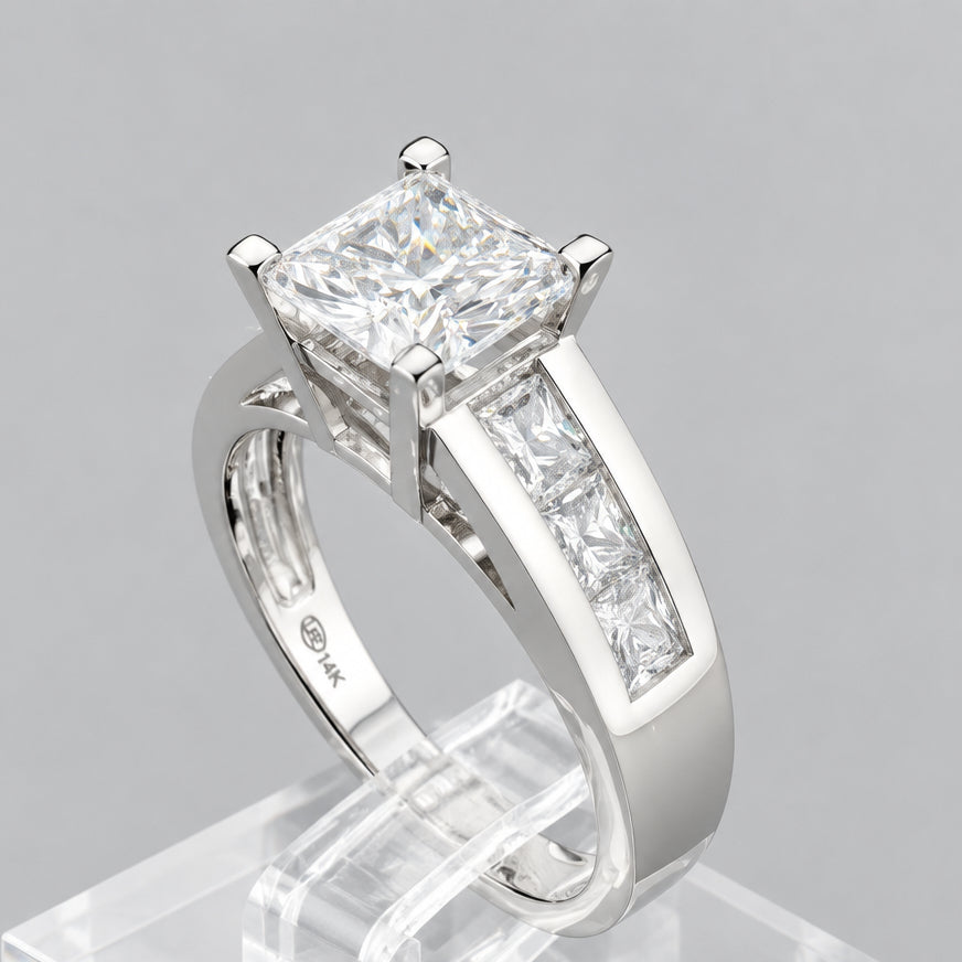 14KW CZ Engagement Ring