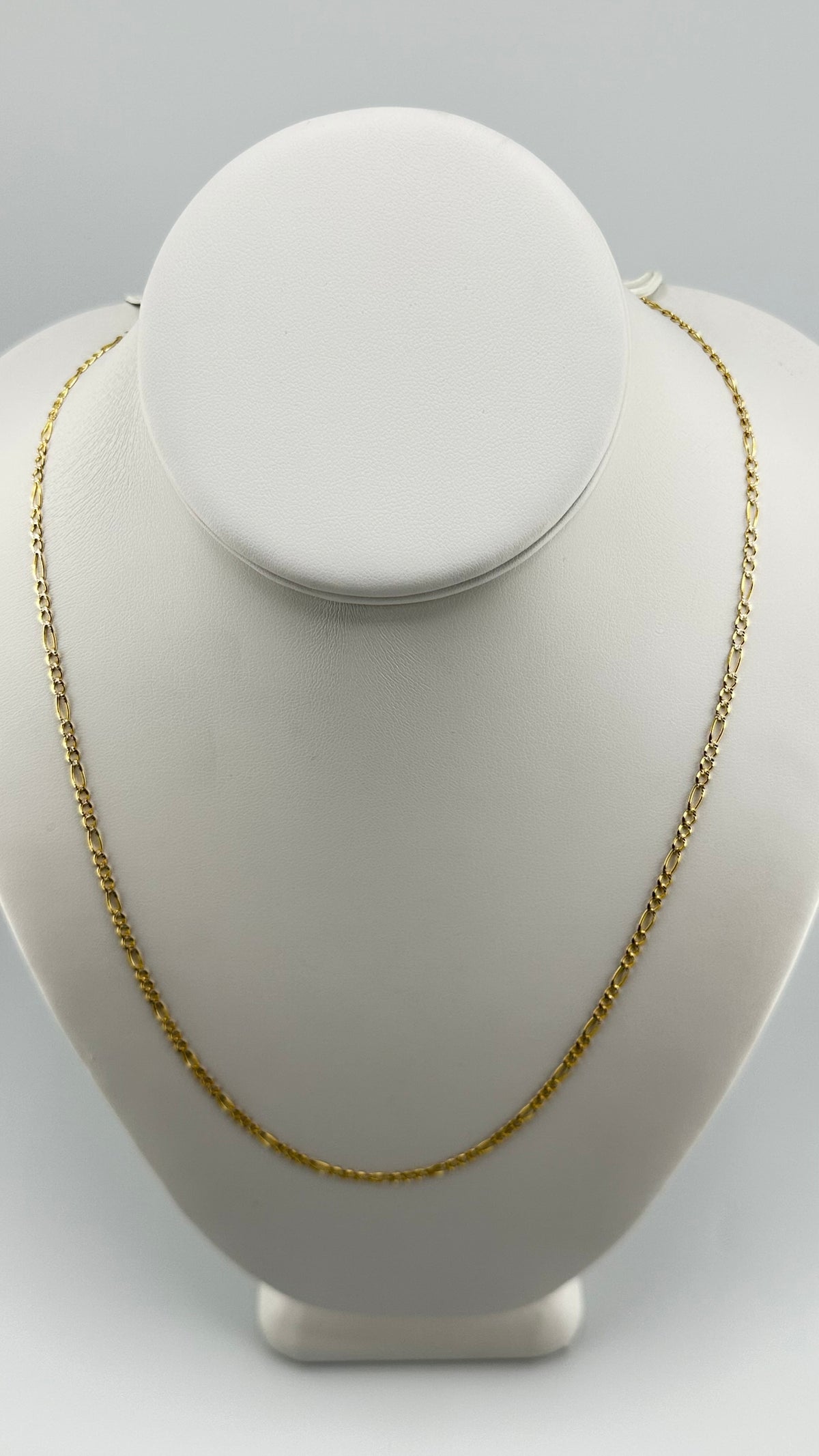 Figaro Chain Necklace with Diamond-Cut Links 20"