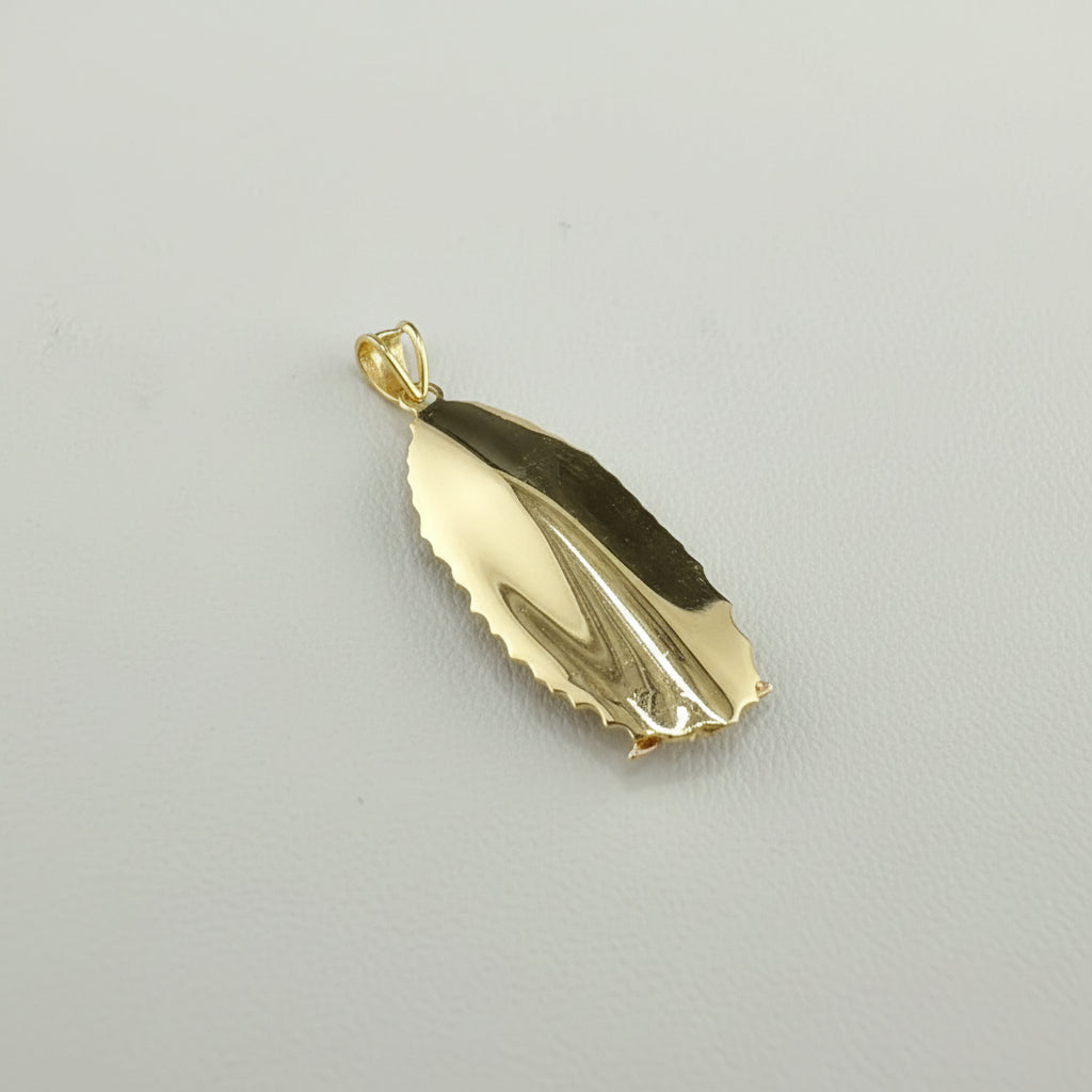 14K Gold Three-Tone Virgin of Guadalupe Medal with Cubic Zirconia