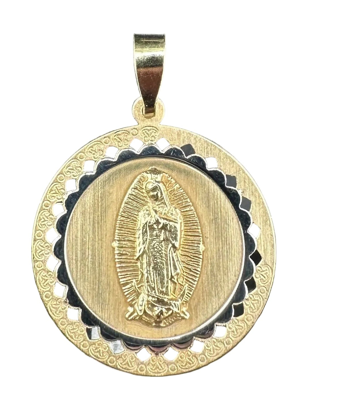 14K Gold Virgin of Guadalupe Medal
