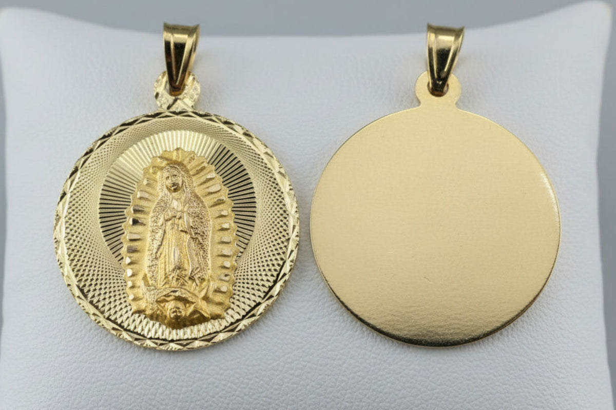 14 kt Virgin of Guadalupe Medal 30x 30mm 4.20g