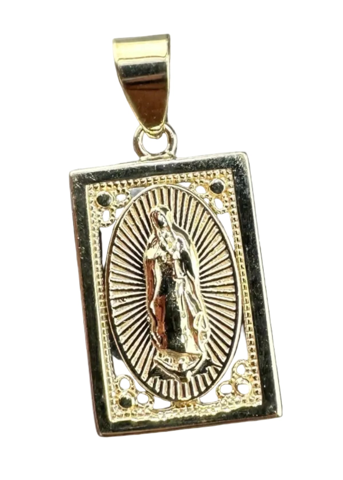 14K Gold Virgin of Guadalupe Medal