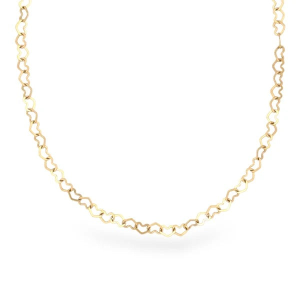 14kt Gold Heart Chain Necklace-18"