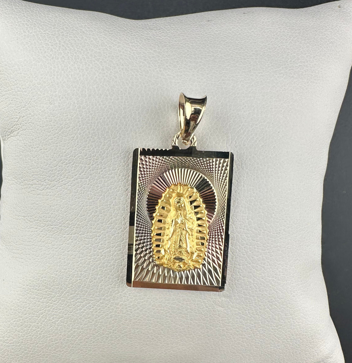 14kt Gold Guadalupe Medal Pendant