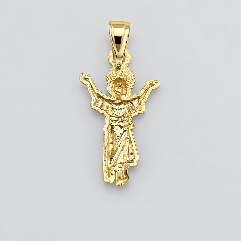 14K Two-Tone Gold Child Jesus Pendant