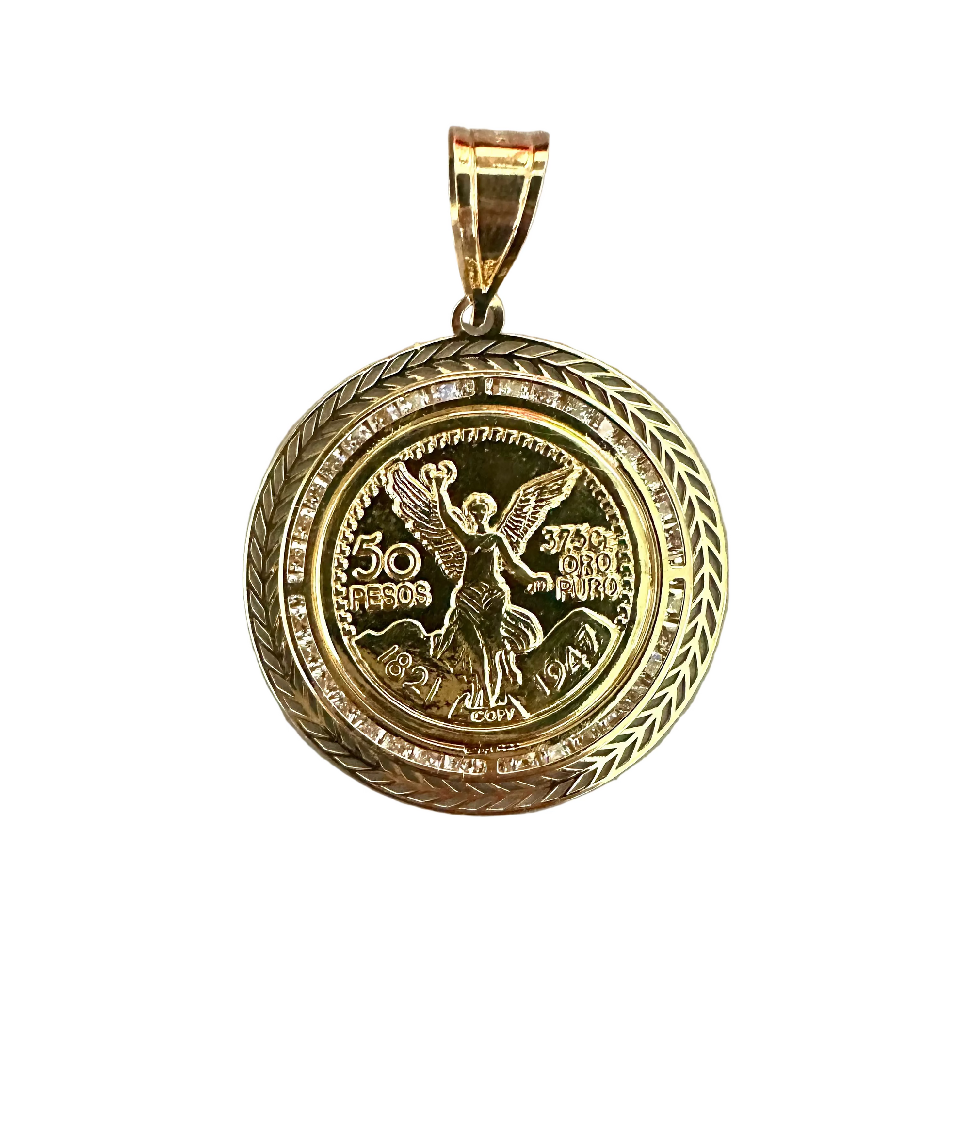 14KT 50 Pesos Pendant 2"L+1".5W