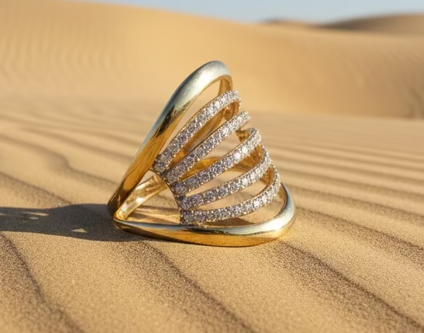 ladies' rings in ribbon style