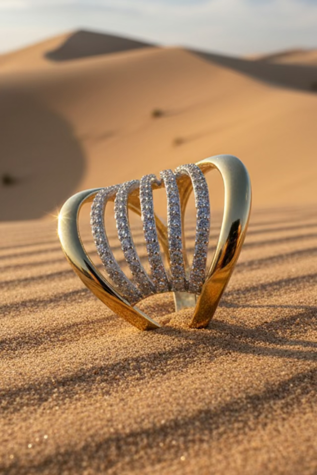ladies' rings in ribbon style