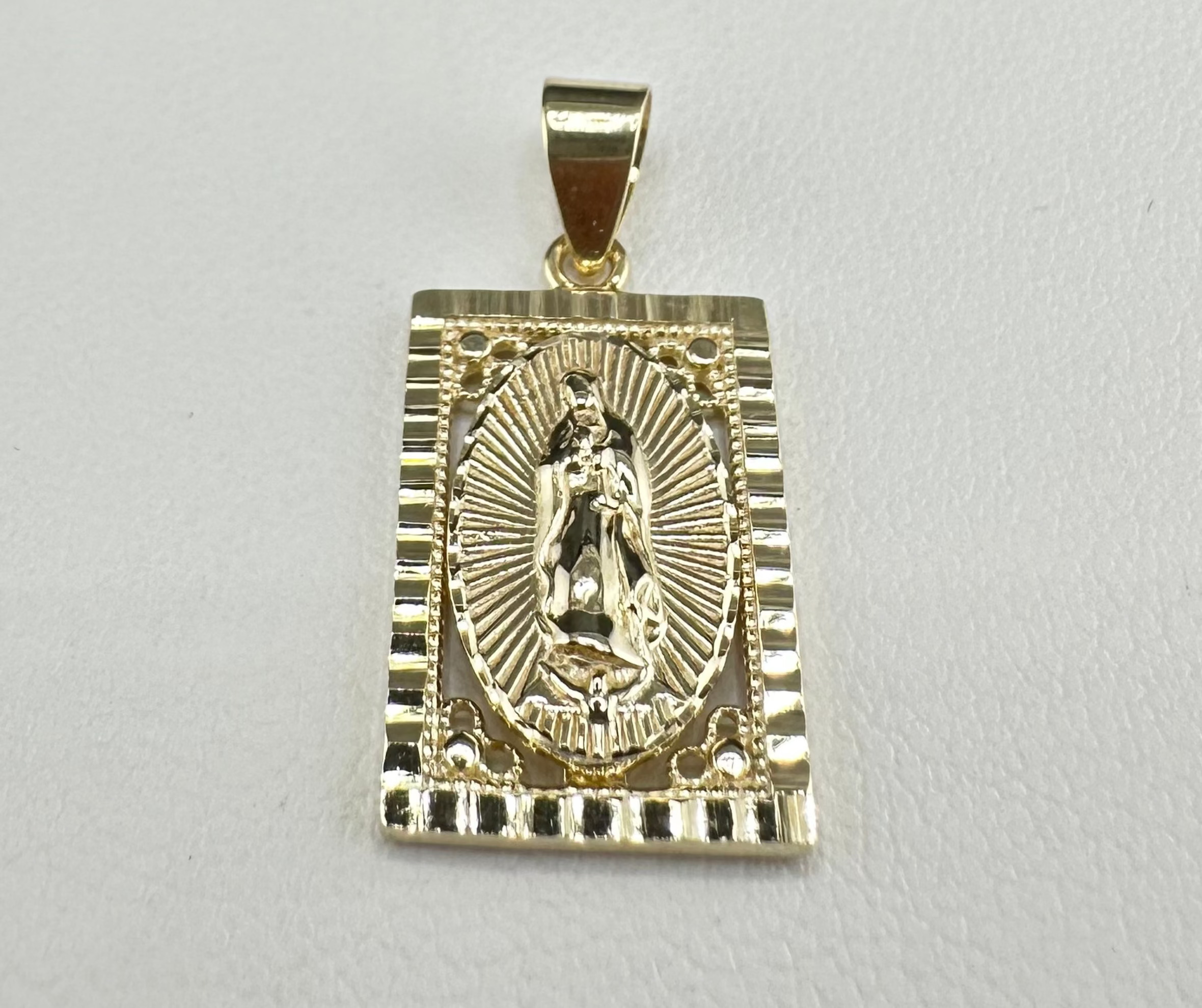 14K Gold Virgin of Guadalupe Medal