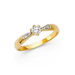14KY CZ Engagement Ring RG-1240