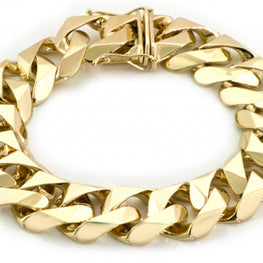 Copy of 14k Yellow Gold Hand Made Bracelet 19.8mm Wide And 8 "